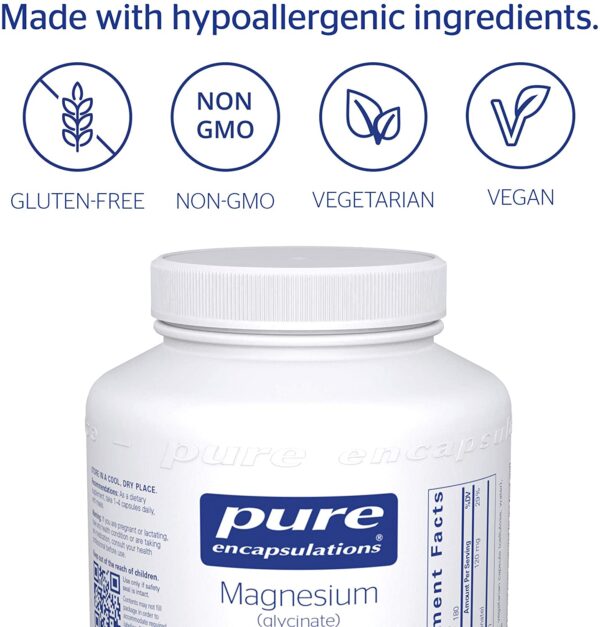 Pure Encapsulations - Magnesium (Glycinate) - Supports Enzymatic and Physiological Functions - 180 Capsules
